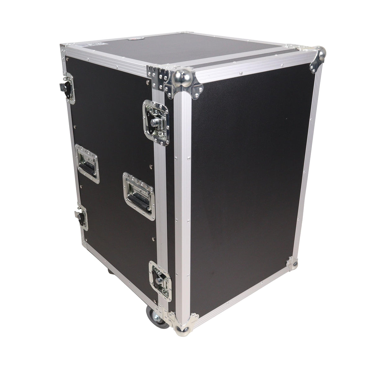 ProX 16U Vertical Amp Rack Mount Flight Case with Caster Wheels.