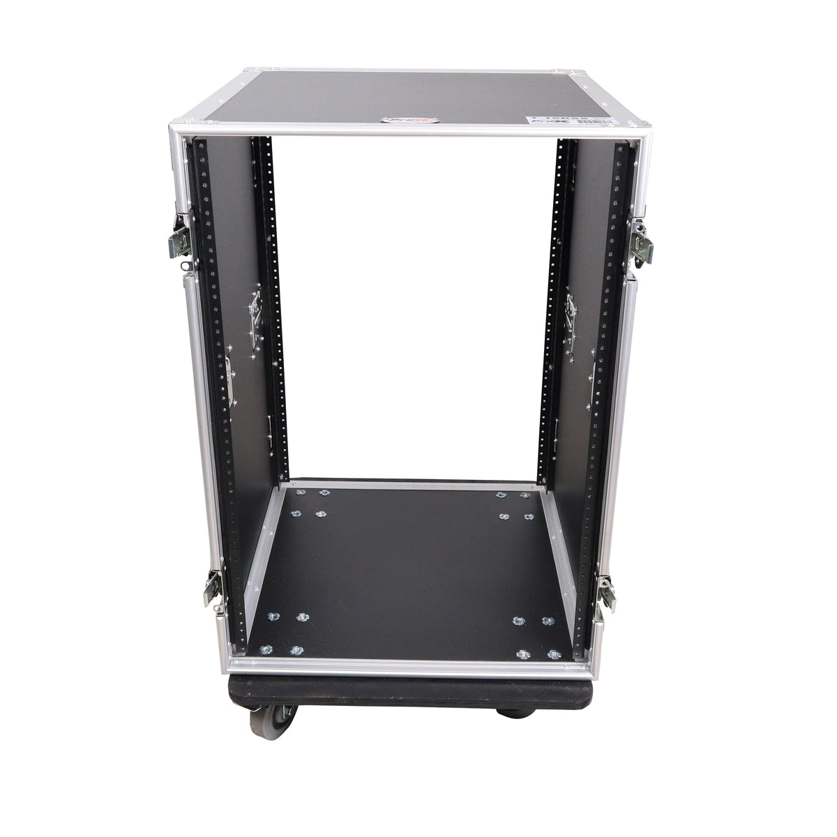 ProX 16U Vertical Amp Rack Mount Flight Case with Caster Wheels.