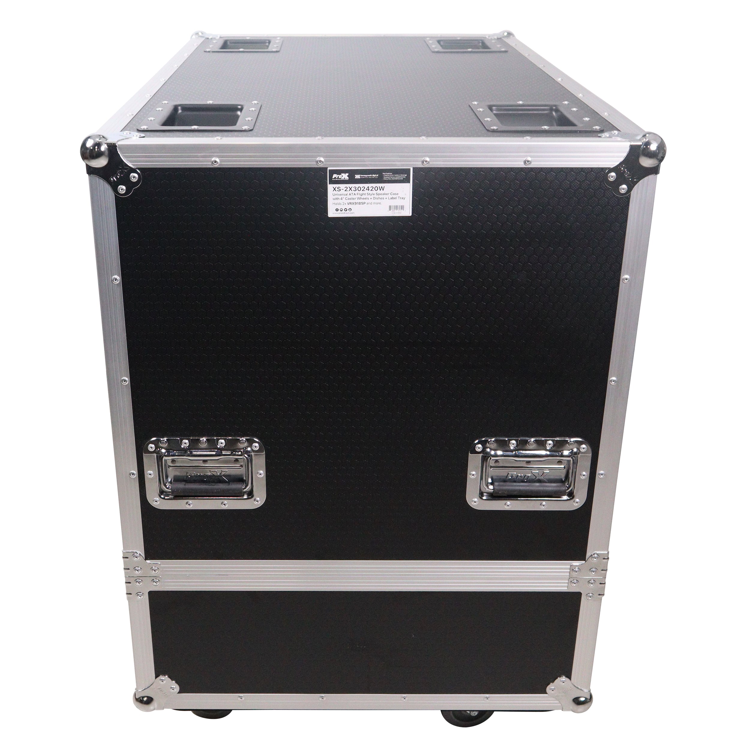 ProX Universal Dual Speaker Flight Case Fits 2x JBL VRX918SP and more 30x20x24 in.
