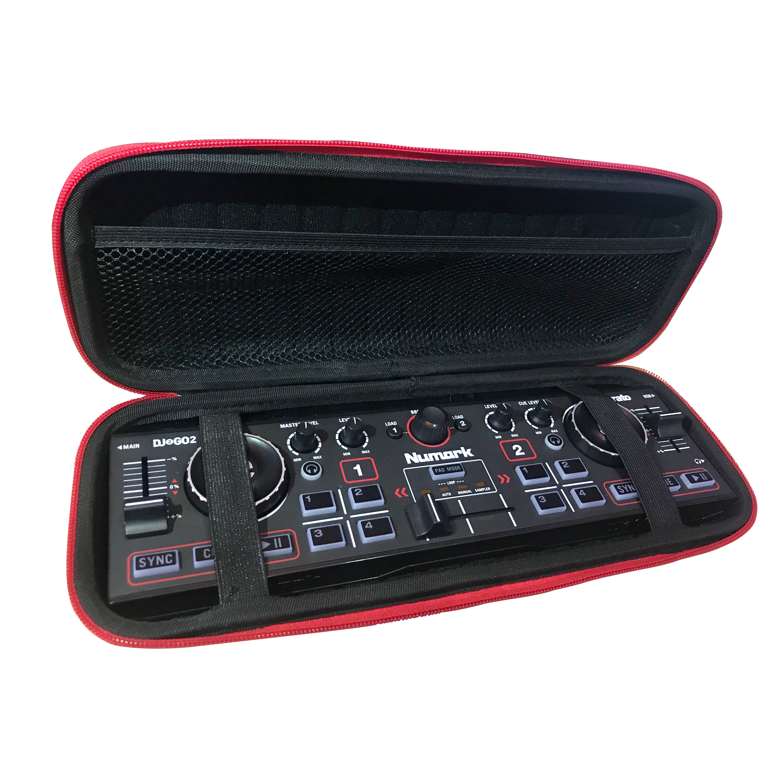 ProX ZeroG Ultra Lightweight Hard Shell DJ Controller for fits Numark DJ2GO2 and Wireless Mic - Nano Size