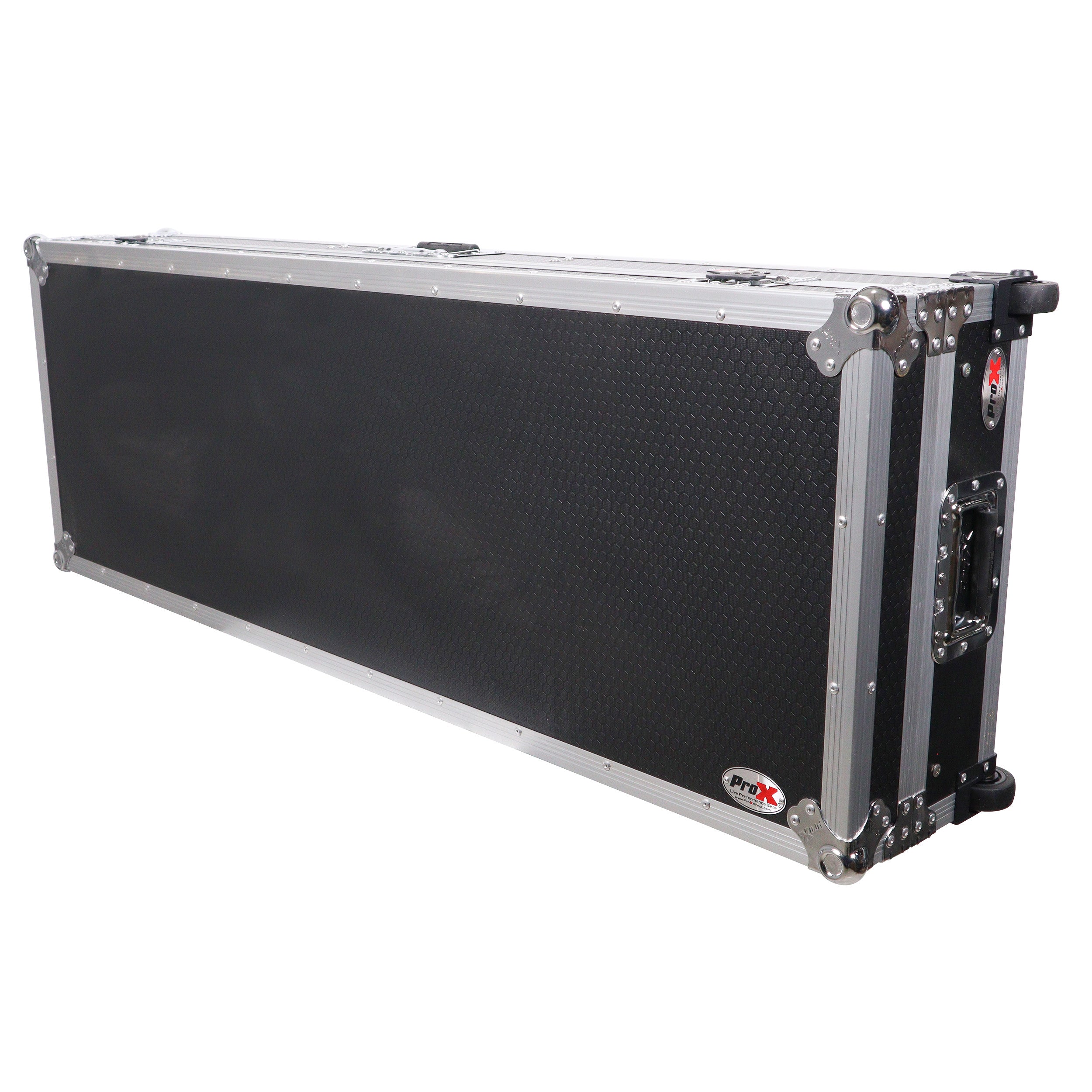 ProX DJ Coffin Flight Case for (2) 1200 Style Turntables 10-inch 12-inch Mixers with Sliding Laptop Shelf and