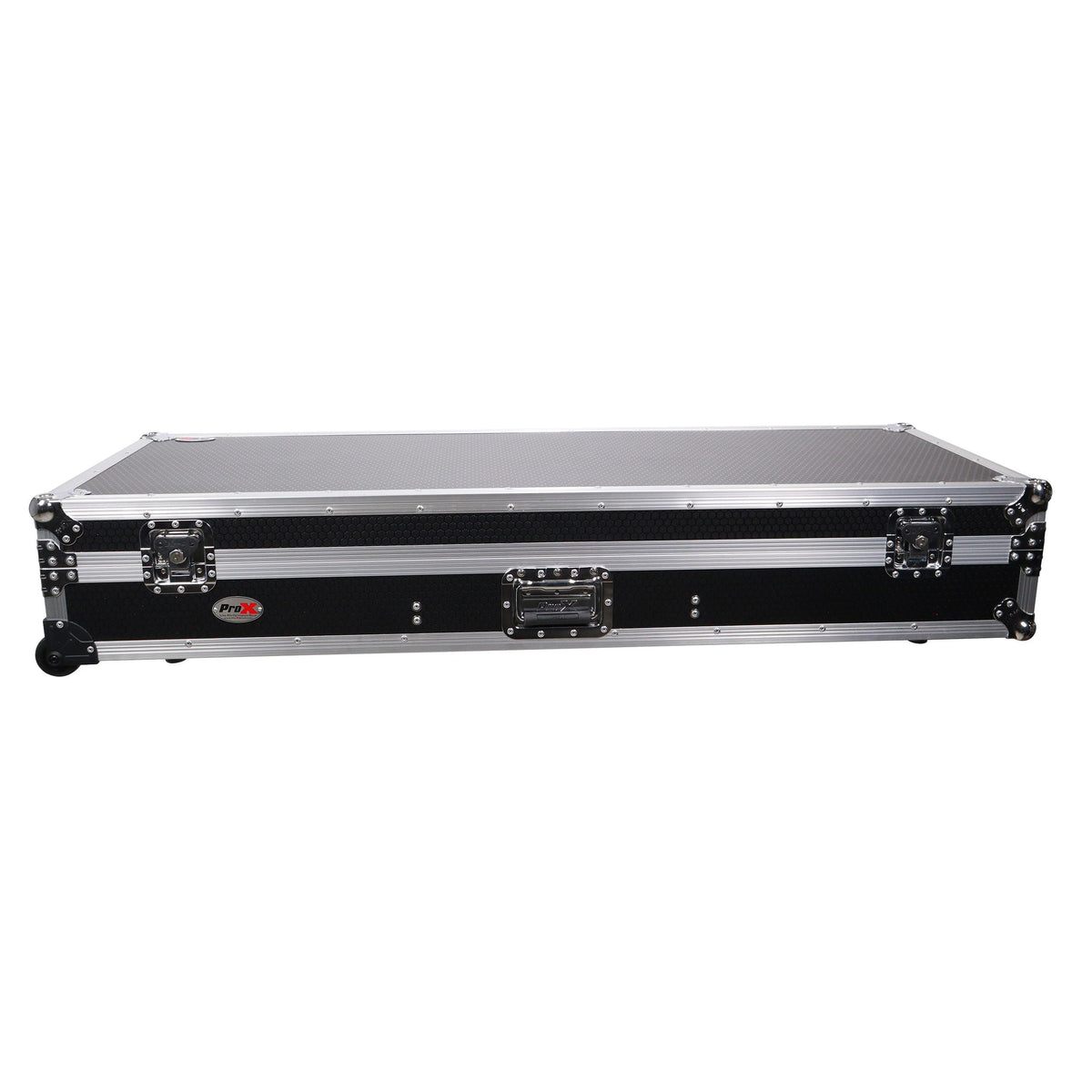 ProX DJ Coffin Flight Case for (2) 1200 Style Turntables 10-inch 12-inch Mixers with Sliding Laptop Shelf and.