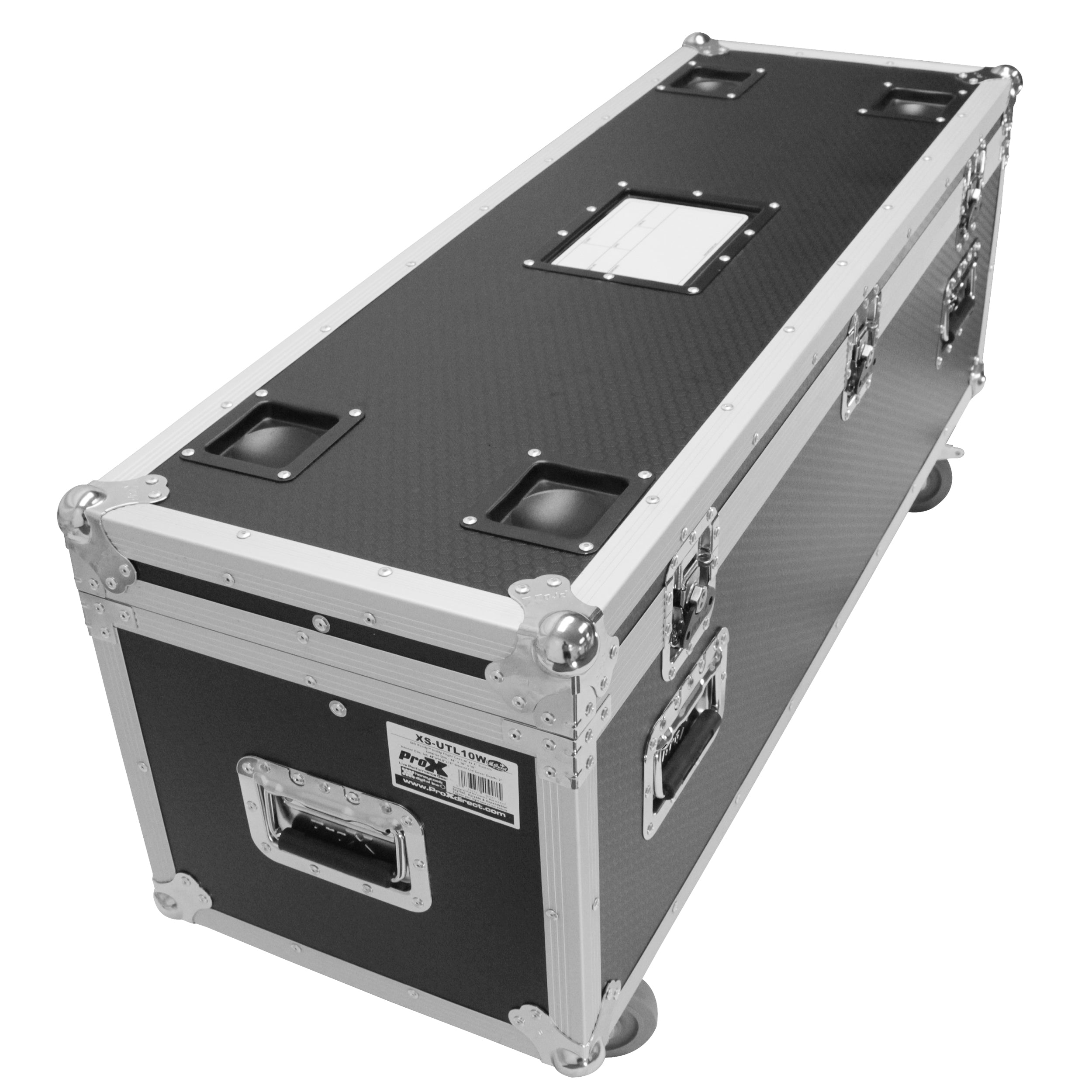 ProX ATA Utility Flight Travel Heavy-Duty Storage Road Case with 4" in casters – 47.5"x16"x16" Exterior