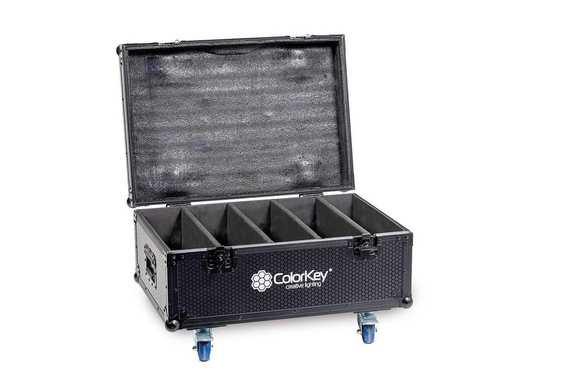 Colorkey 4-pc Road Case for Inceptor Panel FX - Casters and Accessory Compartment