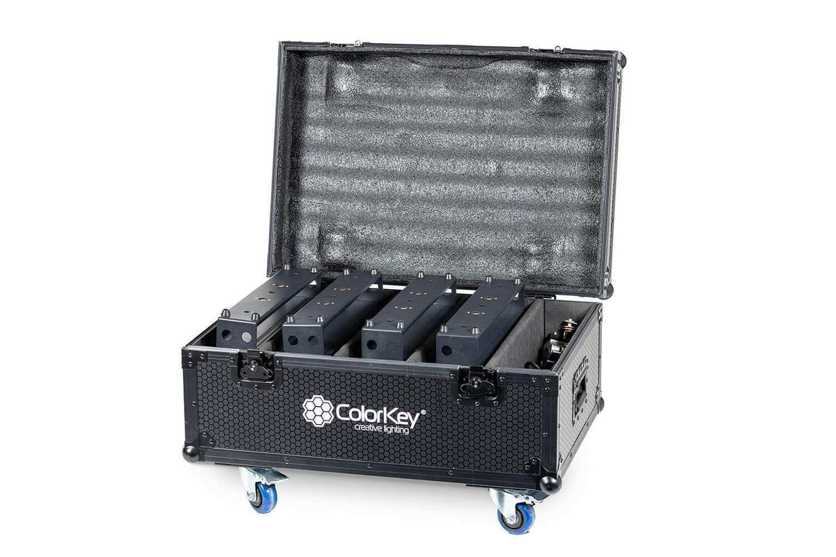 Colorkey 4-pc Road Case for Inceptor Panel FX - Casters and Accessory Compartment