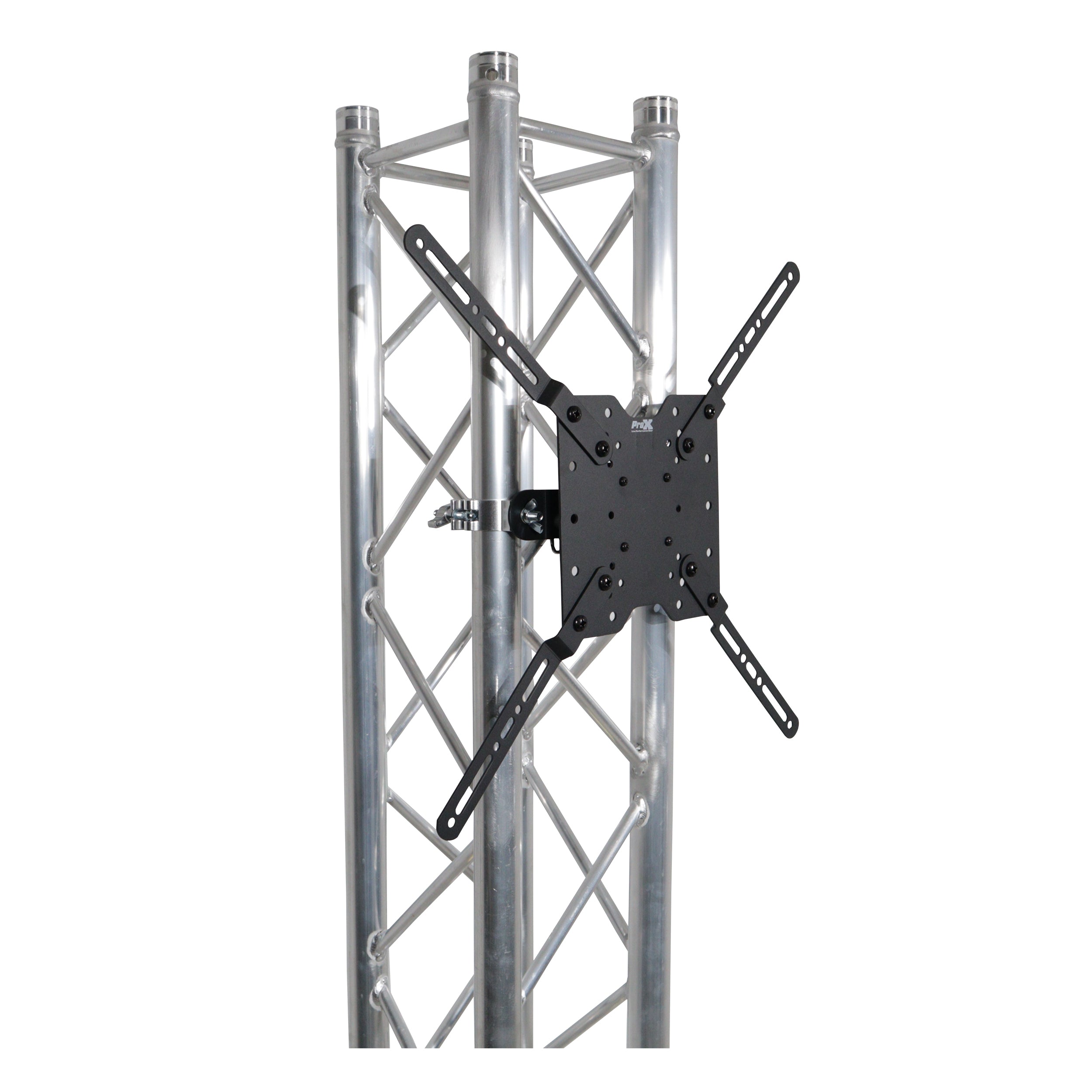 ProX Totem Package - 2 meter 6.56 Ft with 24x30" Base Plate on wheels and TV Braket hold up to 80" TV