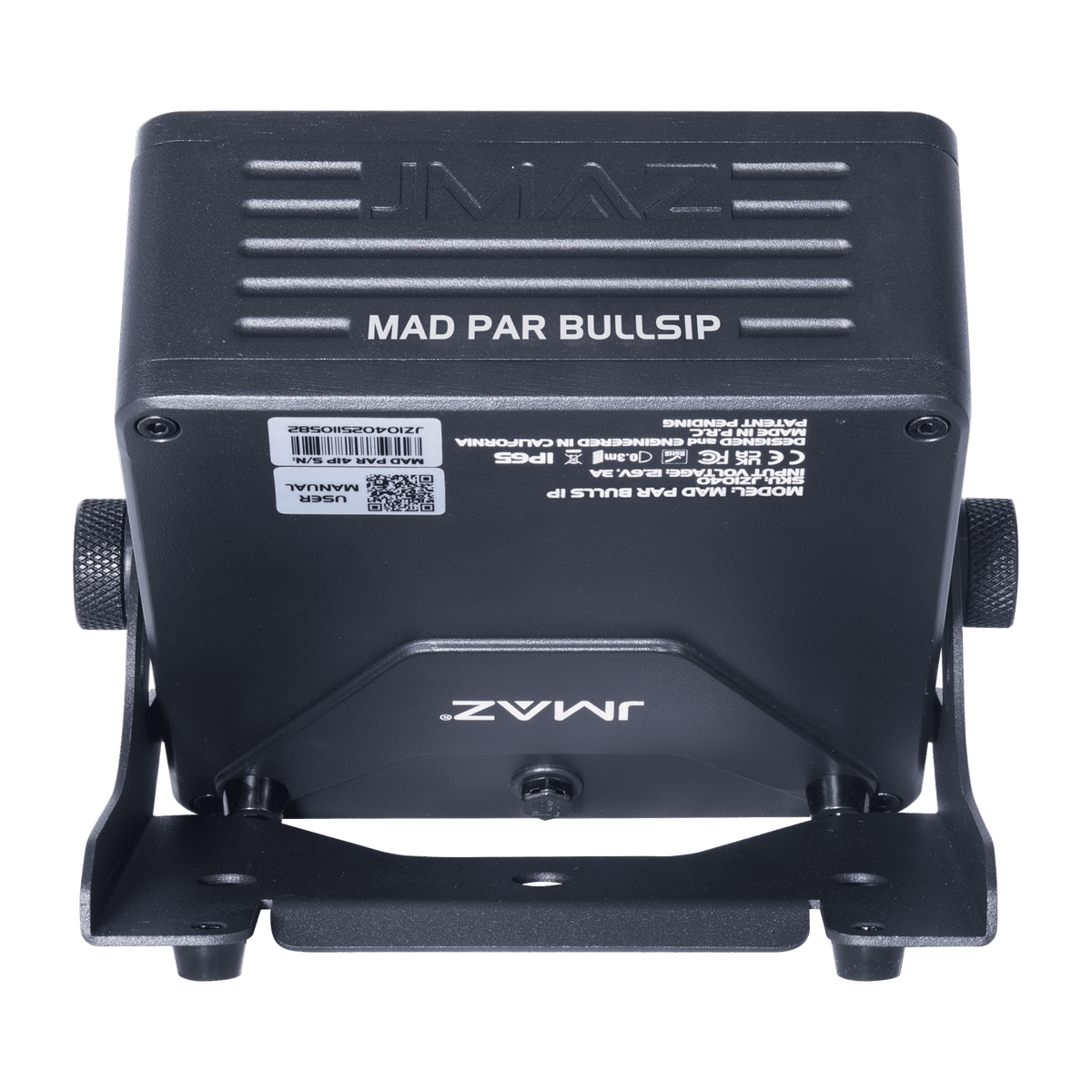 JMAZ MAD PAR BULLS IP - RGBA LED IP65 Outdoor Battery-Powered Par Wash Light with Wireless DMX, Diffuser & Remote