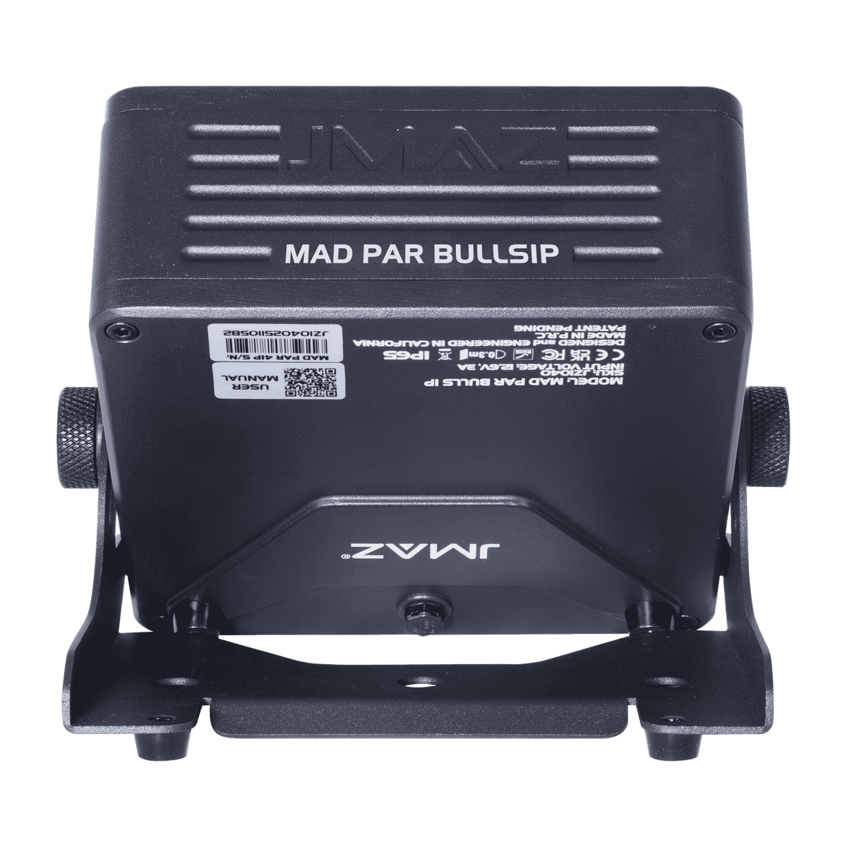 JMAZ MAD PAR BULLS IP - RGBA LED IP65 Outdoor Battery-Powered Par Wash Light with Wireless DMX, Diffuser & Remote