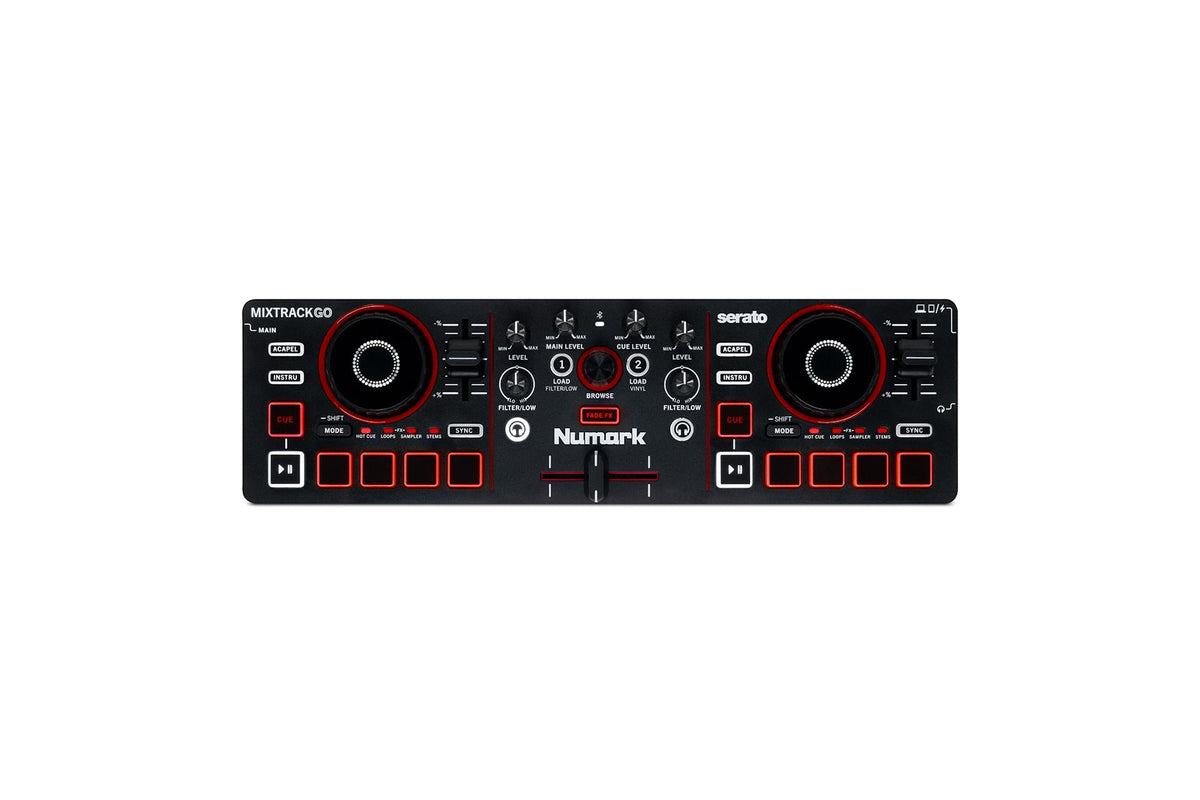 Numark Mixtrack GO - The Ultimate Grab‑and‑Go DJ Controller.
