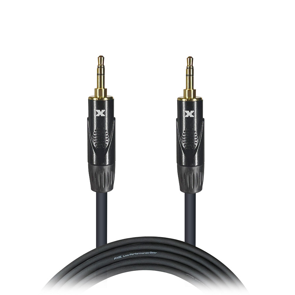 ProX 10 Ft. Balanced TRS-M Mini 1/8" to TRS-M Mini 1/8" High Performance Audio Cable.