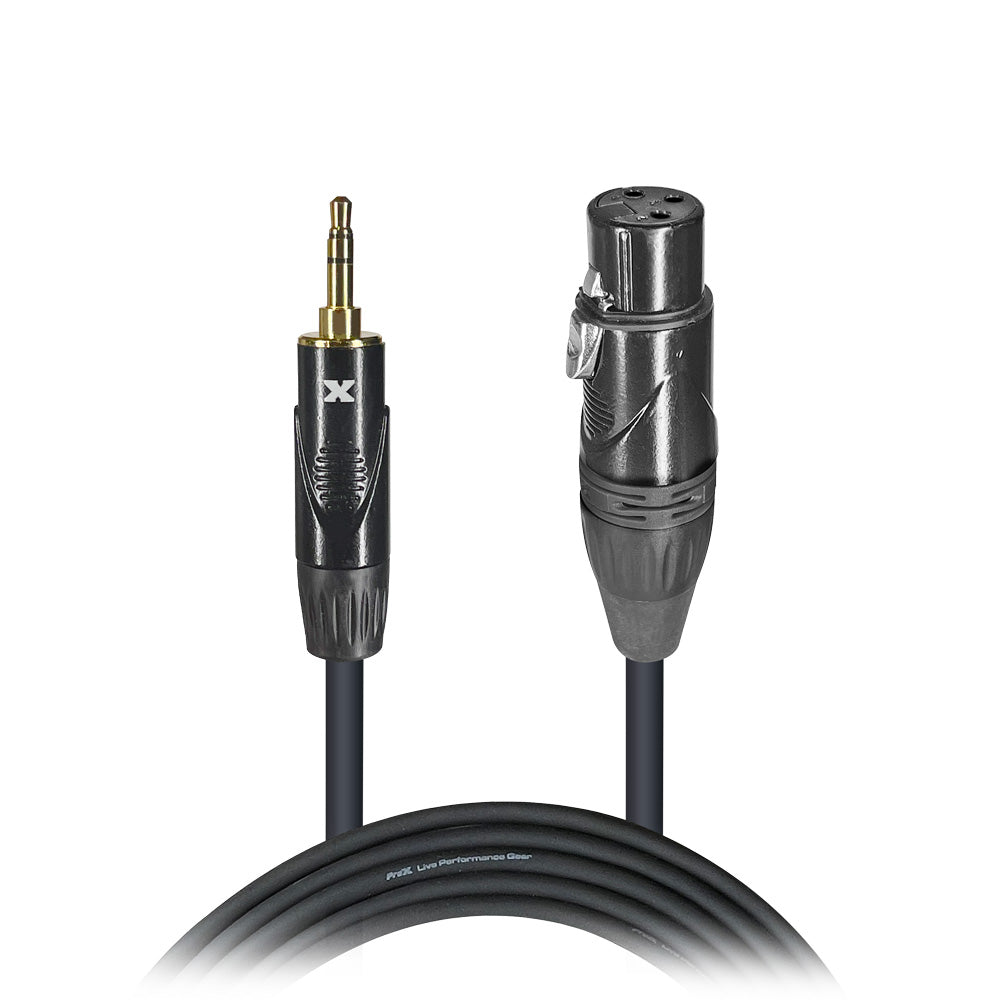 ProX 5 Ft. Unbalanced 3.5mm TRS-M Mini to XLR3-F High Performance Audio Cable