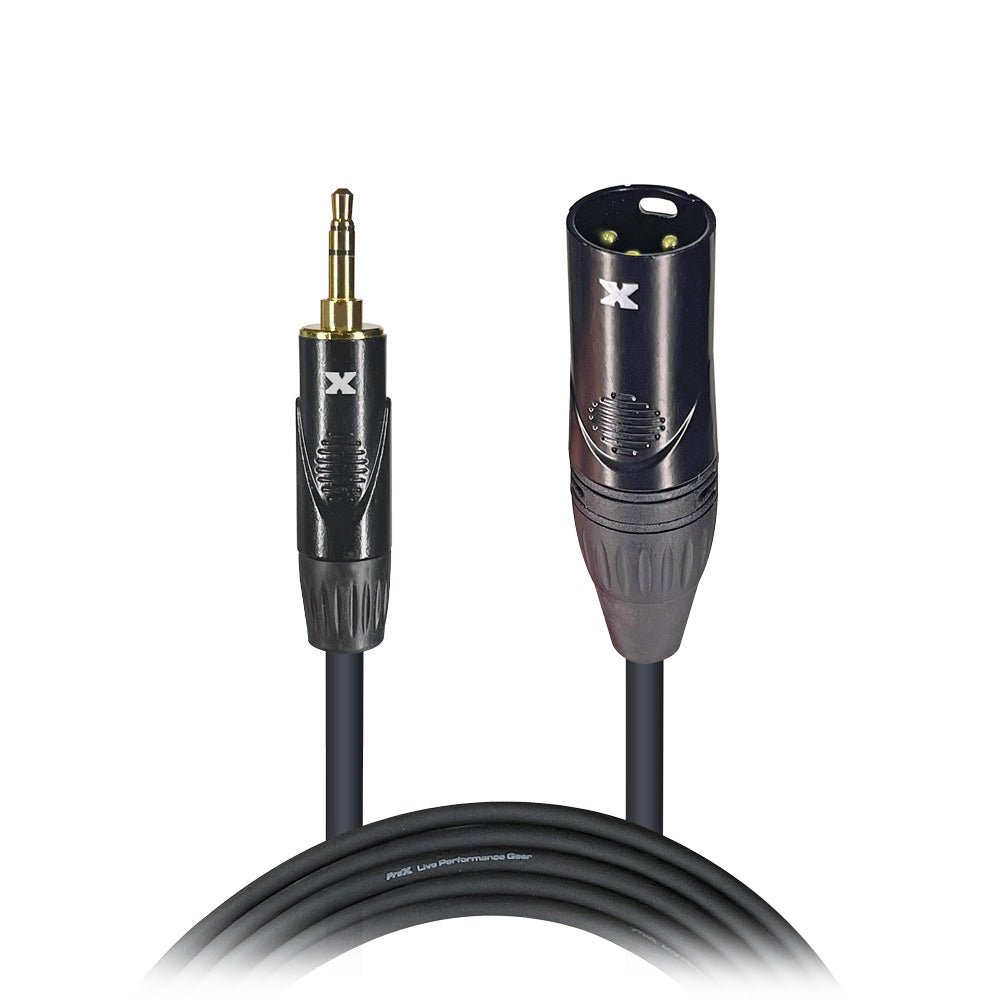 ProX 10 Ft. Unbalanced 1/8" (3.5mm) TRS-M Mini to XLR3-M High Performance Audio Cable