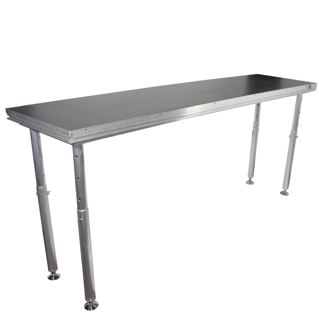 ProX StageQ 2 ft x 8 ft Stage Deck w/ 4 Adjustable 28–48 inch Legs.