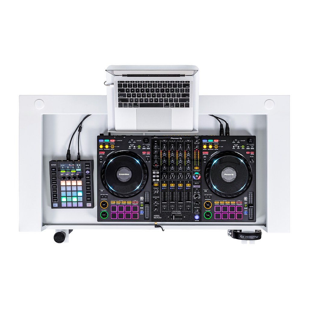 Headliner HL30001 - Malibu Portable DJ Booth (White)