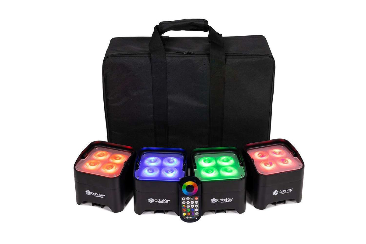 Colorkey MobilePar Mini HEX 4 MKII - 4-Pack with Carrying Case
