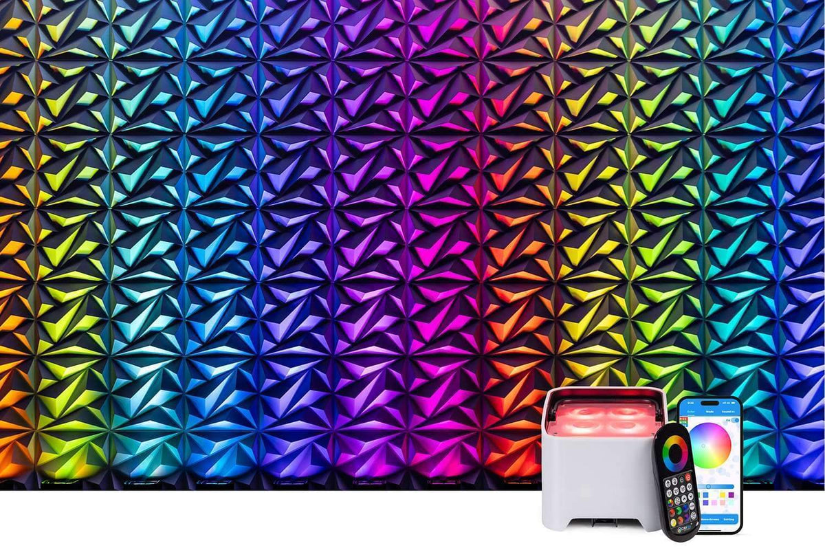 Colorkey MobilePar Mini HEX 4 MKII - Battery-Powered Wireless LED Uplight