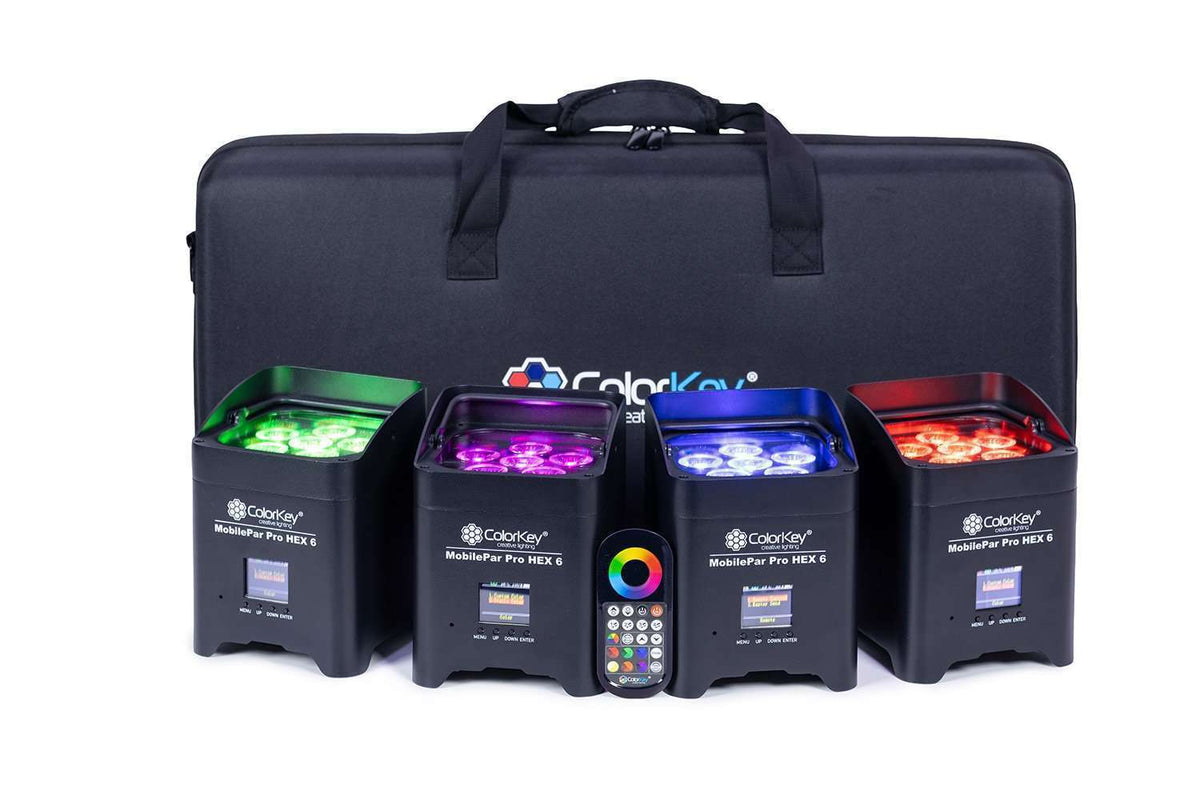 Colorkey MobilePar Pro HEX 6 - 4-Pack with Carrying Case