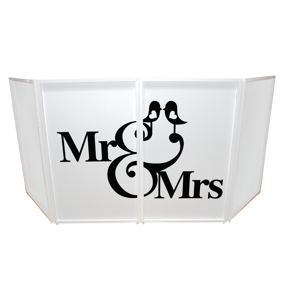ProX Mr and Mrs Facade Enhancement Scrims - Black Script on White | Set of Two.