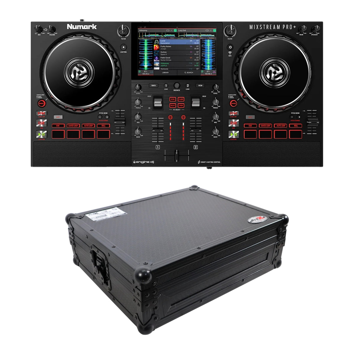 Numark Mixstream Pro+ + ProX X-MIXSTREAMPROBL Flight Case Bundle