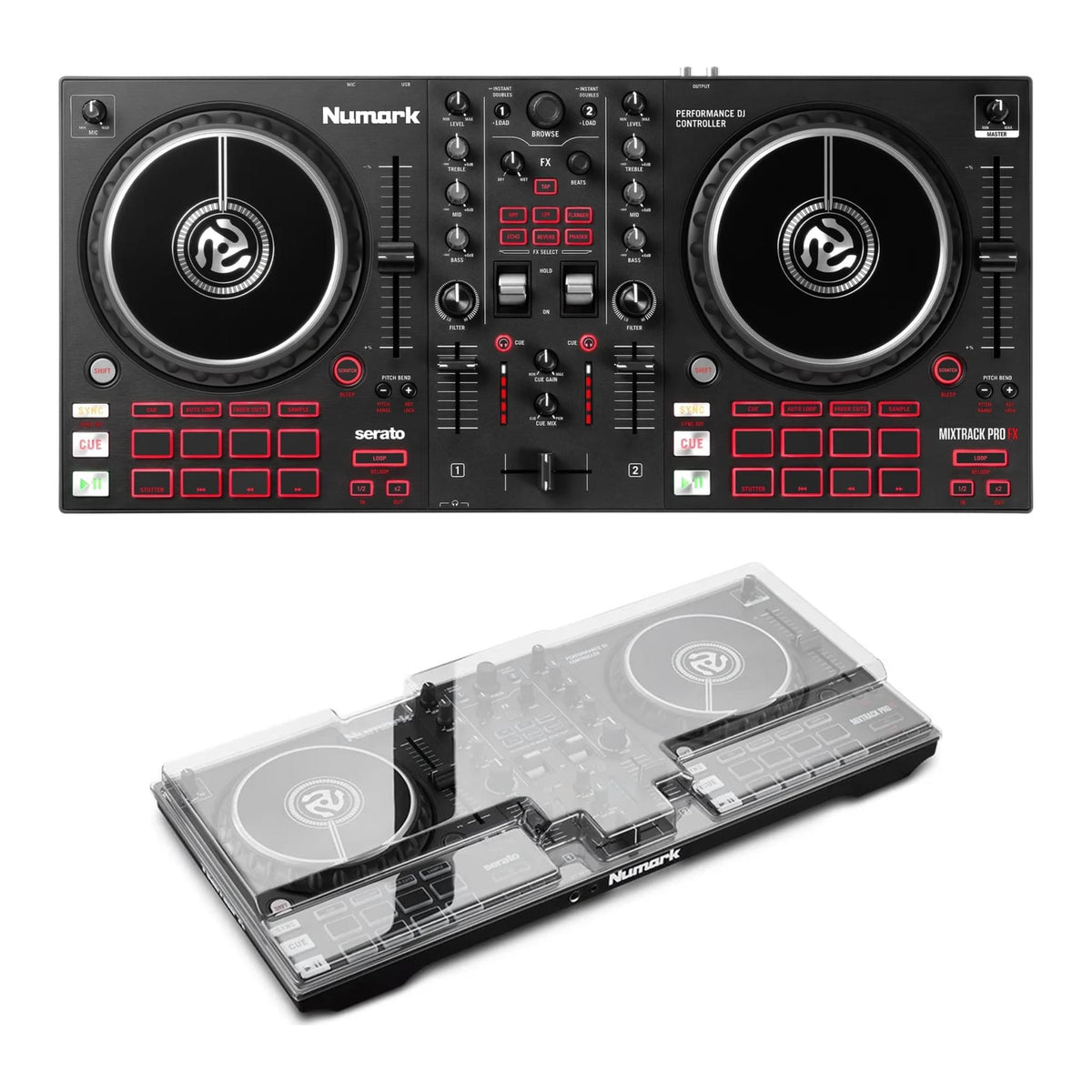 Numark Mixtrack Pro FX + Decksaver DSLE-PC-MTPFX Cover Bundle