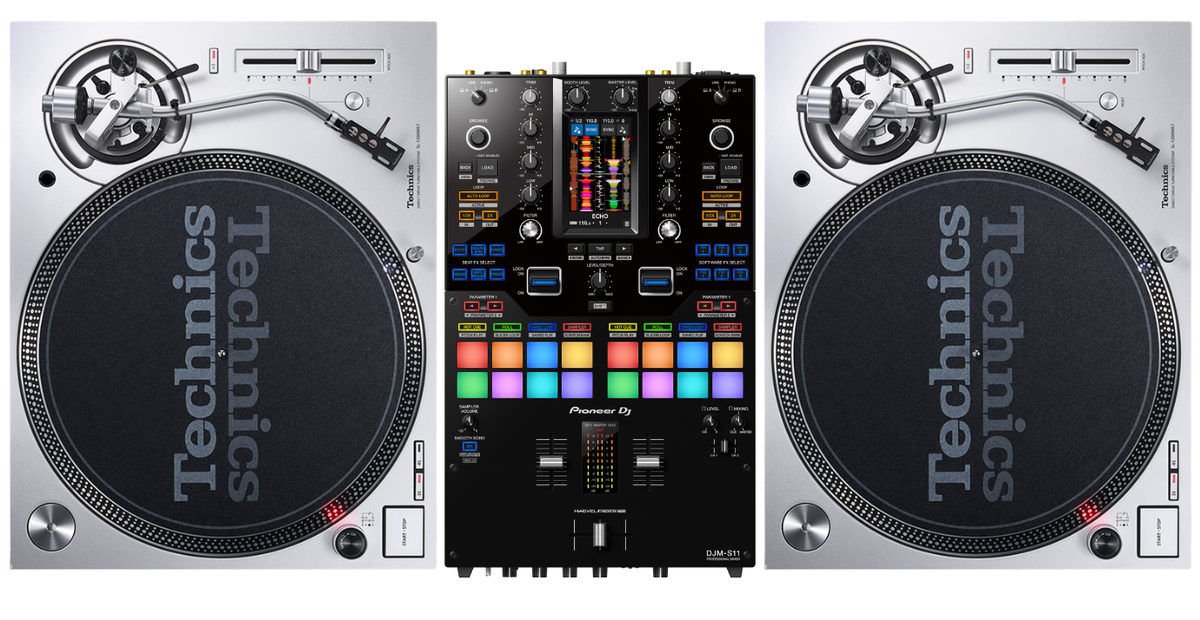 Pioneer DJ DJM-S11 + 2x Technics SL-1200MK7S Bundle