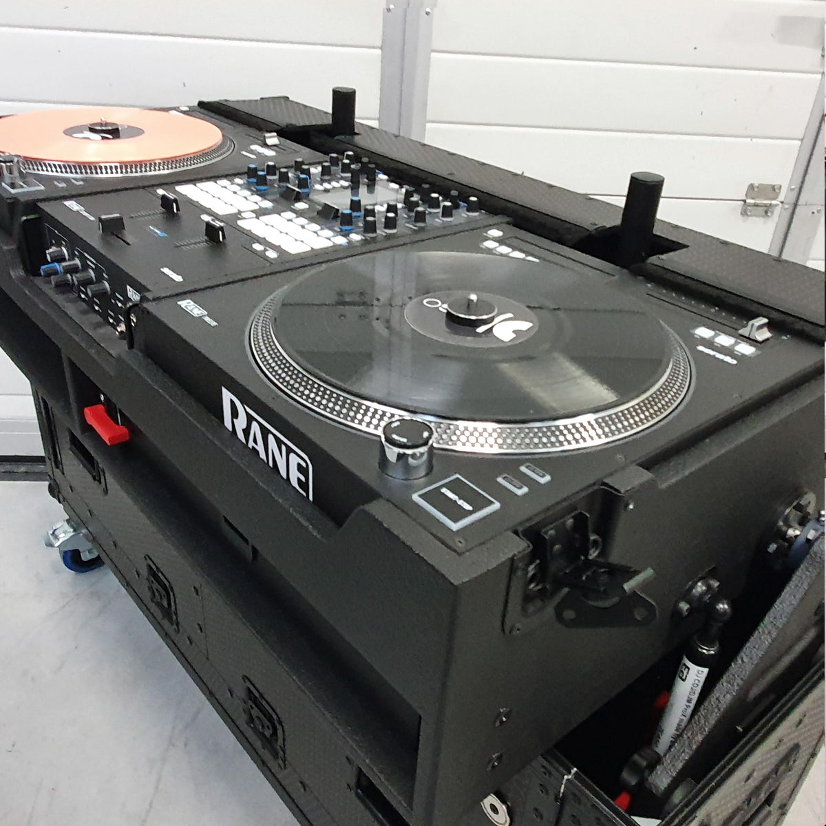 ProX Flip-Ready Easy Retracting Hydraulic Lift Case for RANE Twelve Seventy and Seventy Two MKII Series , with Two Laptop Arms.