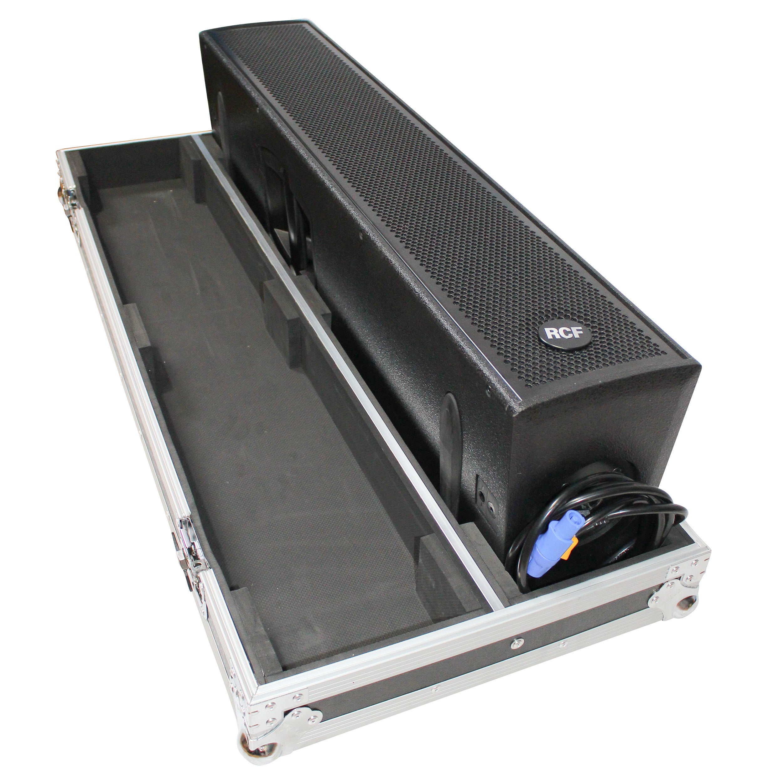 ProX Flight Case for Two RCF NX L24-A MK2 Column Array Speakers W/4 Inch Casters