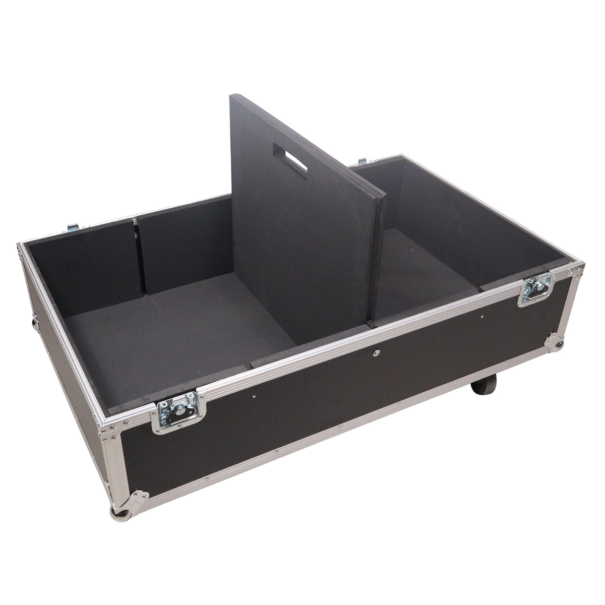 ProX Universal ATA Dual Speaker Flight Case for 2x RCF NX12-SMA Turbosound TFM122m Speaker and similar sizes 23x18x13 in..