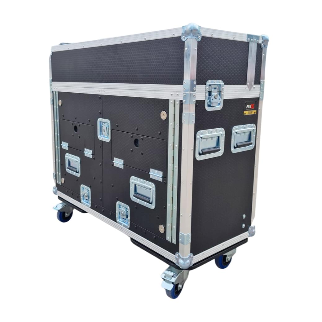 ProX Flip-Ready™ Hydraulic Console Case for ChamSys MagicQ MQ500M w/ 2U Rack Space.