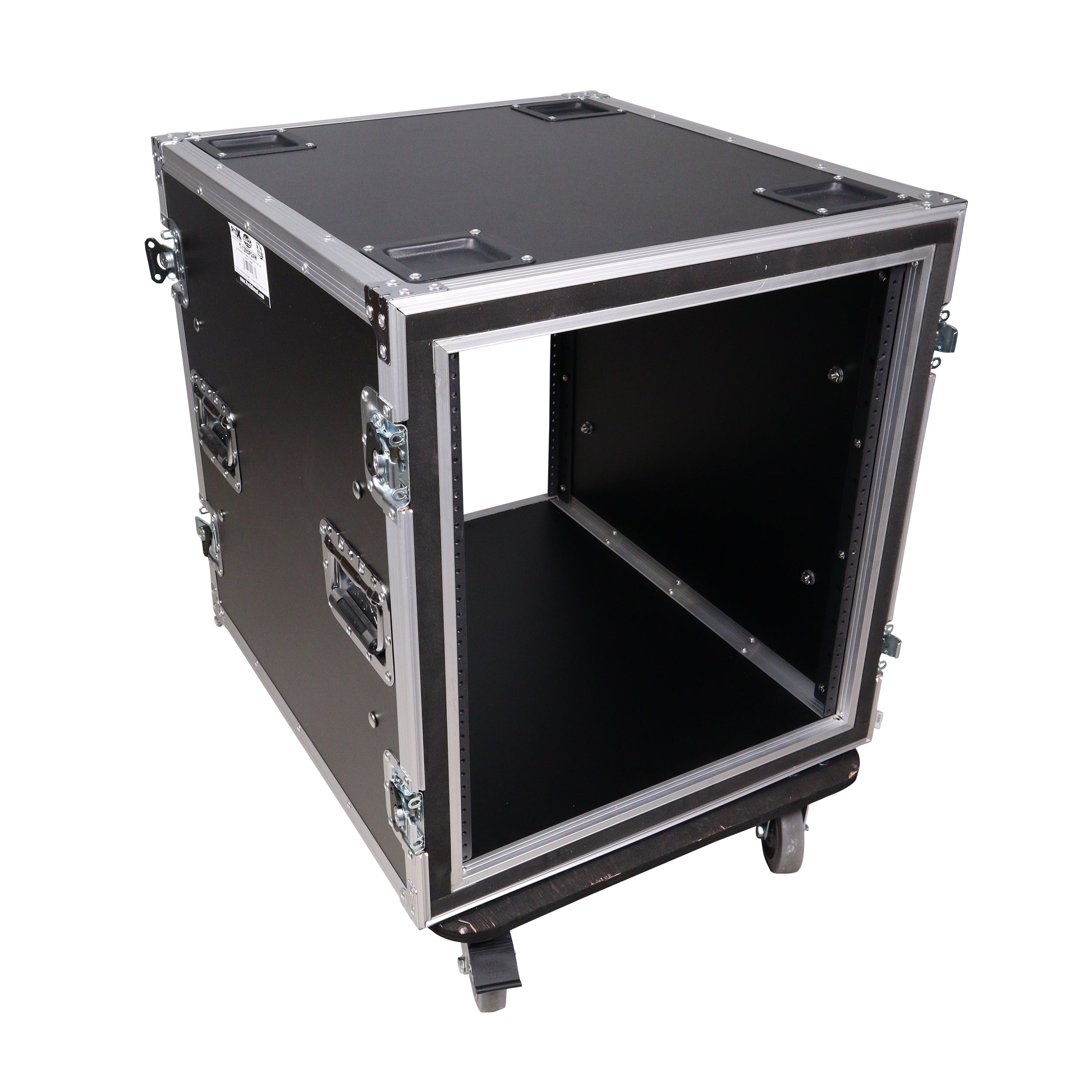 ProX 12U Space Shockproof Amp Rack ATA Flight Case 24 in. Depth with Caster Wheels