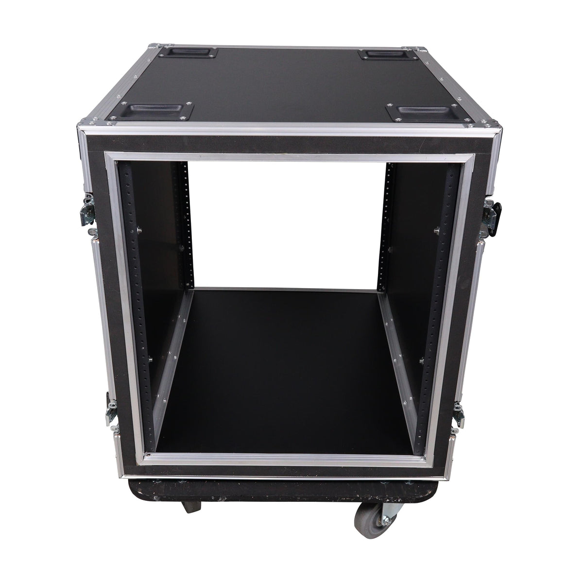 ProX 12U Space Shockproof Amp Rack ATA Flight Case 24 in. Depth with Caster Wheels.