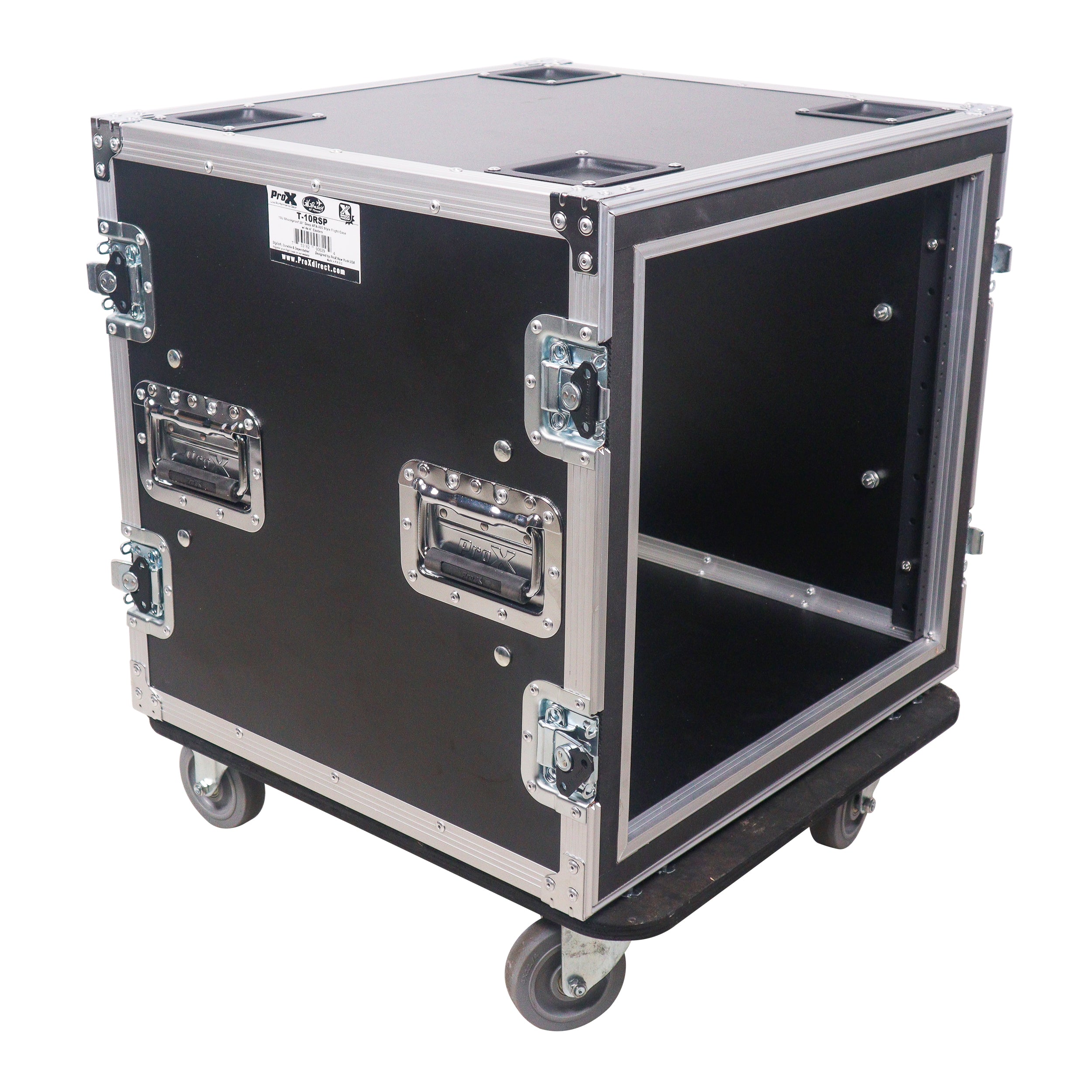 ProX 12U Space Shockproof Amp Rack ATA Flight Case 20" Depth