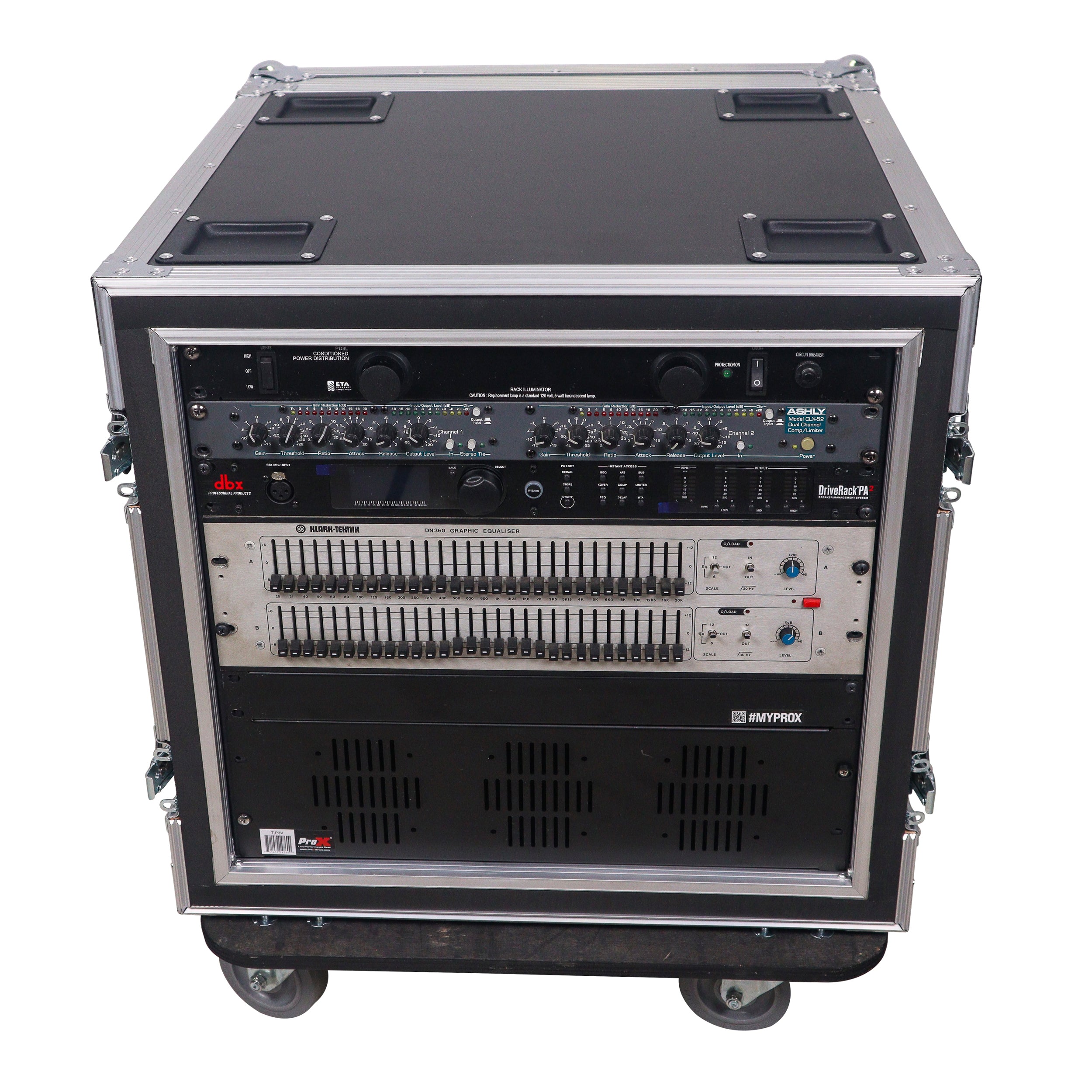 ProX 12U Space Shockproof Amp Rack ATA Flight Case 20" Depth