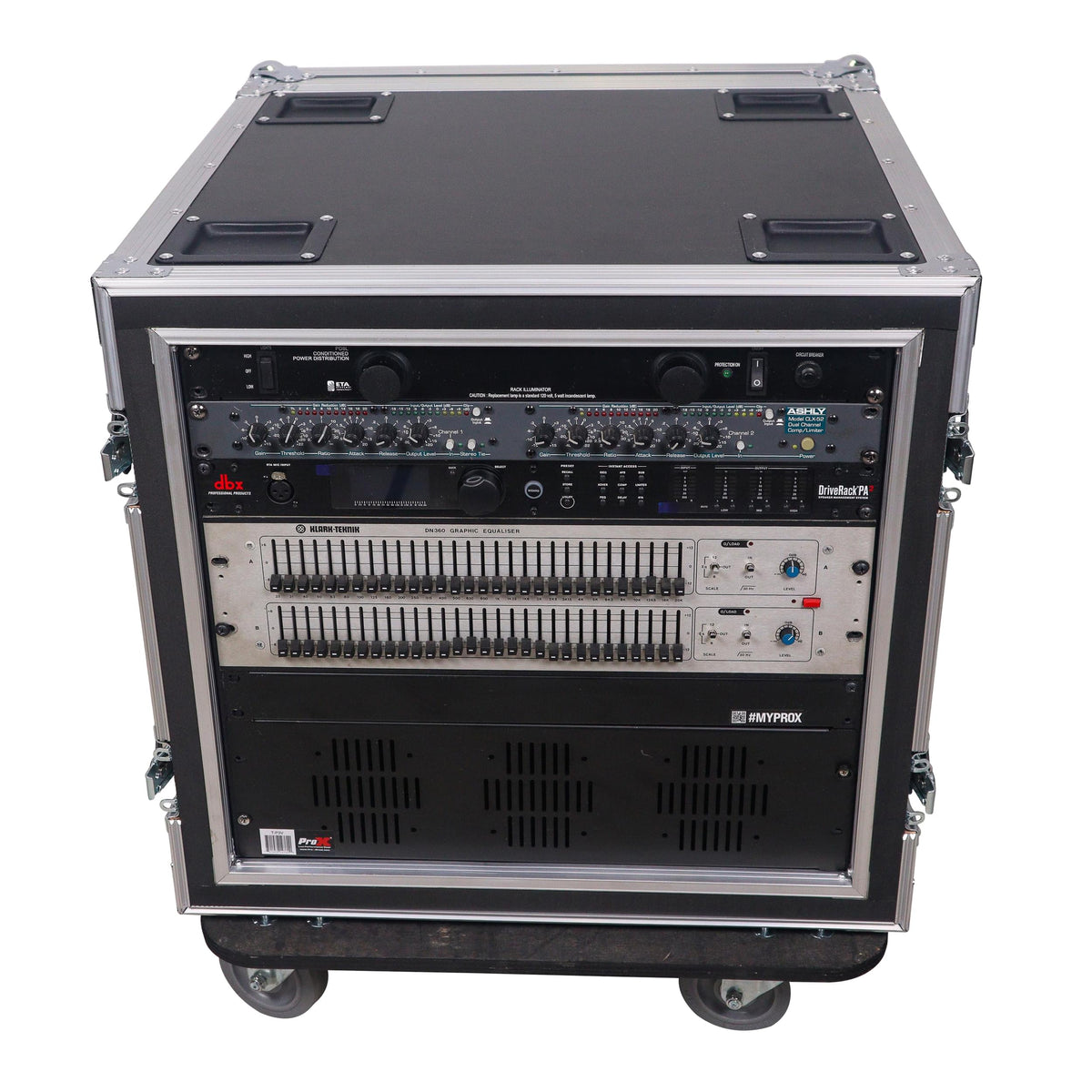 ProX 12U Space Shockproof Amp Rack ATA Flight Case 20" Depth.