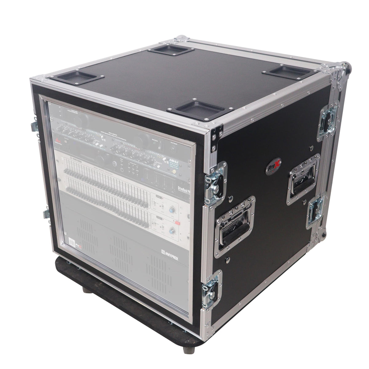 ProX 12U Space Shockproof Amp Rack ATA Flight Case 20" Depth.