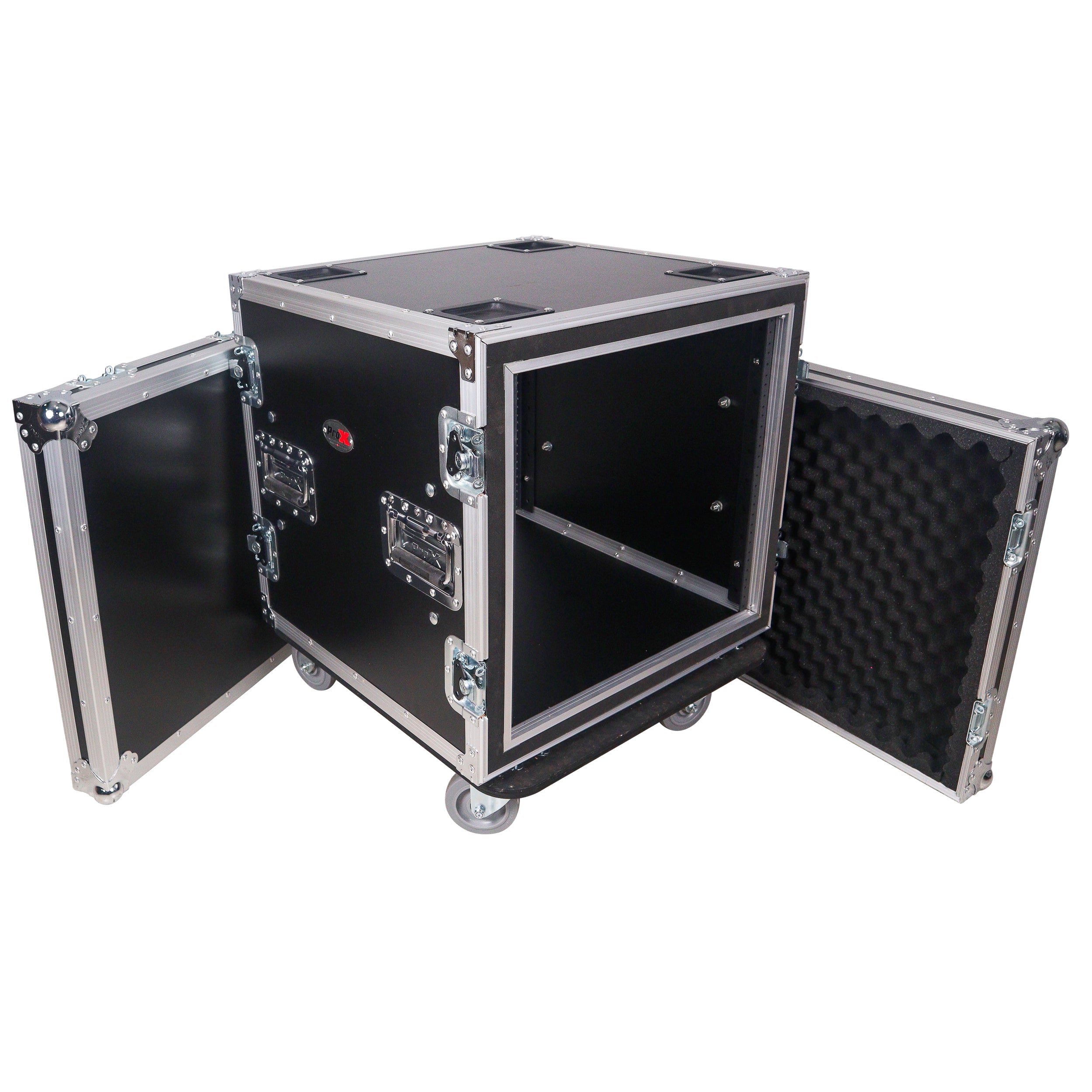 ProX 12U Space Shockproof Amp Rack ATA Flight Case 20" Depth