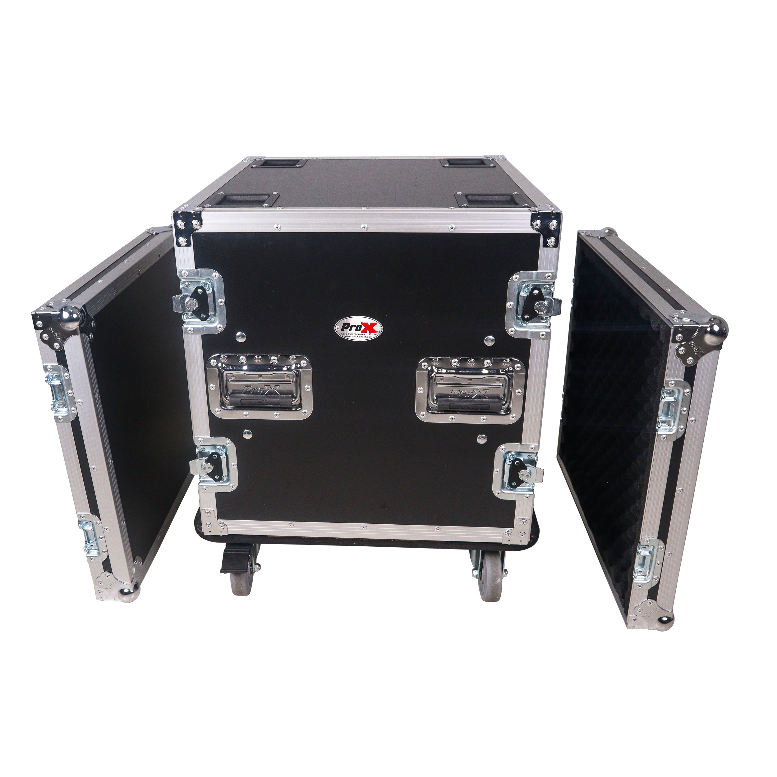 ProX 12U Space Shockproof Amp Rack ATA Flight Case 20" Depth