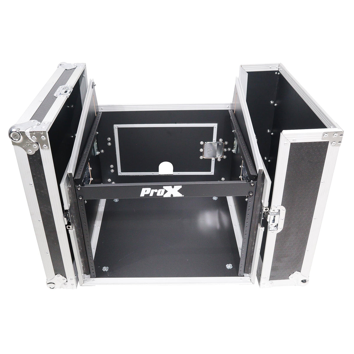 ProX 6U Vertical Rack Mount Flight Case with 10U Top for Mixer Combo Amp Rack.
