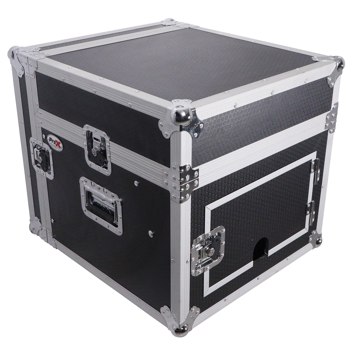 ProX 6U Vertical Rack Mount Flight Case with 10U Top for Mixer Combo Amp Rack.