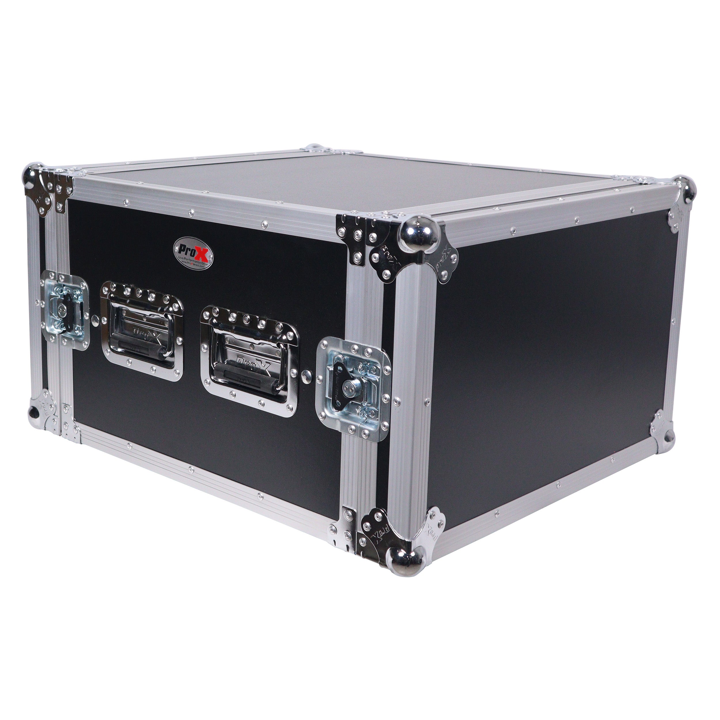 ProX ATA Style 6U Rack Space Shockproof Amp Rack Mount Case 20 in. Depth with recessed handles