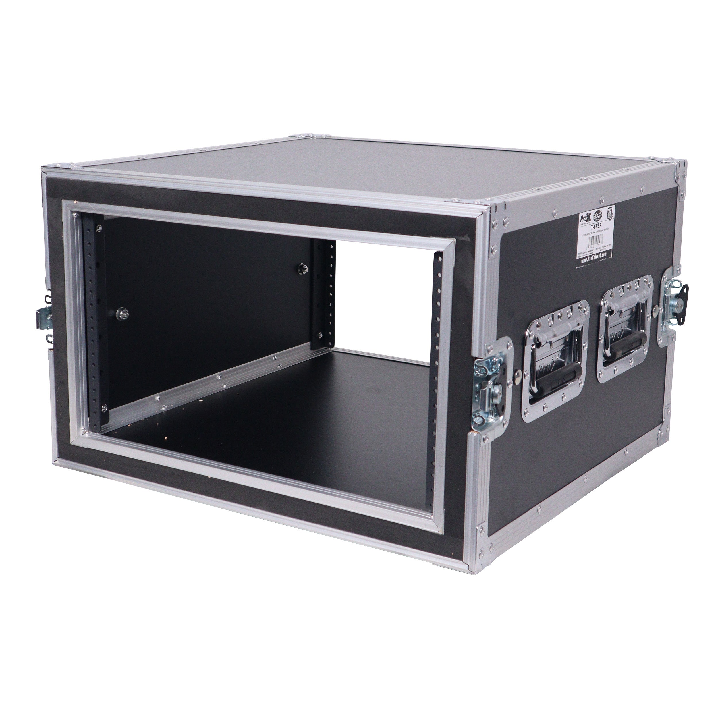 ProX ATA Style 6U Rack Space Shockproof Amp Rack Mount Case 20 in. Depth with recessed handles