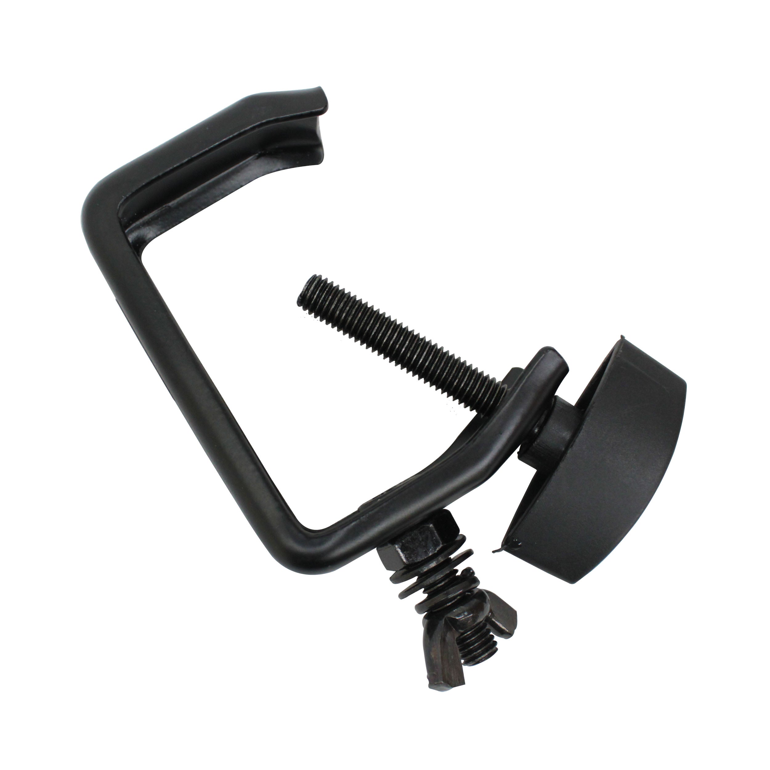 ProX Light Duty Aluminum C Style M10 Clamp with Flat Thumbscrew for 2" Truss Tube Capacity 45 lbs Black Finish