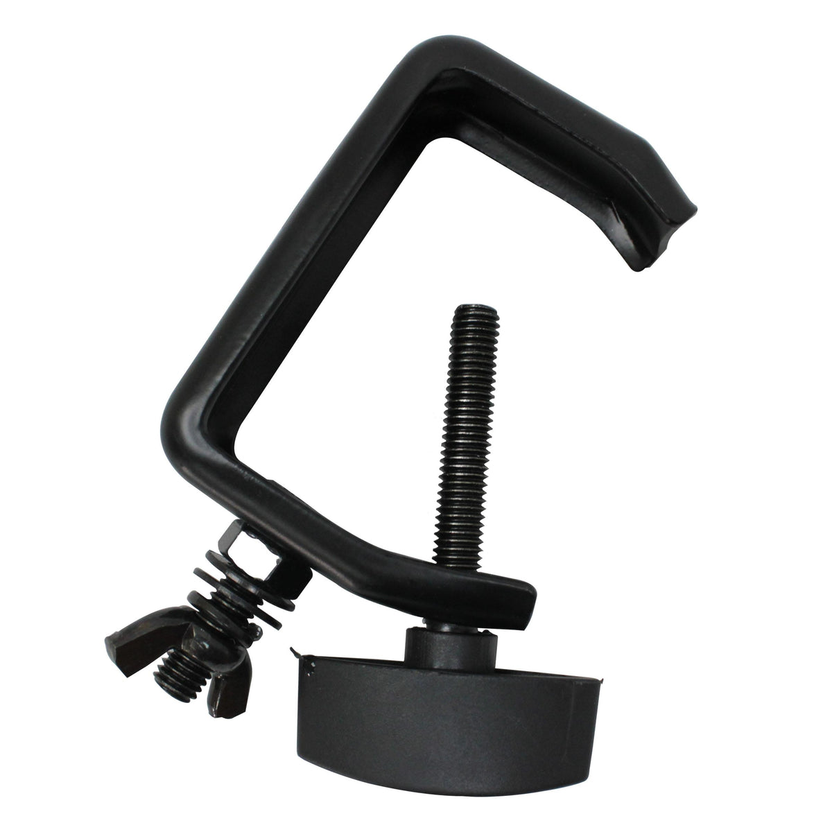 ProX Light Duty Aluminum C Style M10 Clamp with Flat Thumbscrew for 2" Truss Tube Capacity 45 lbs Black Finish.