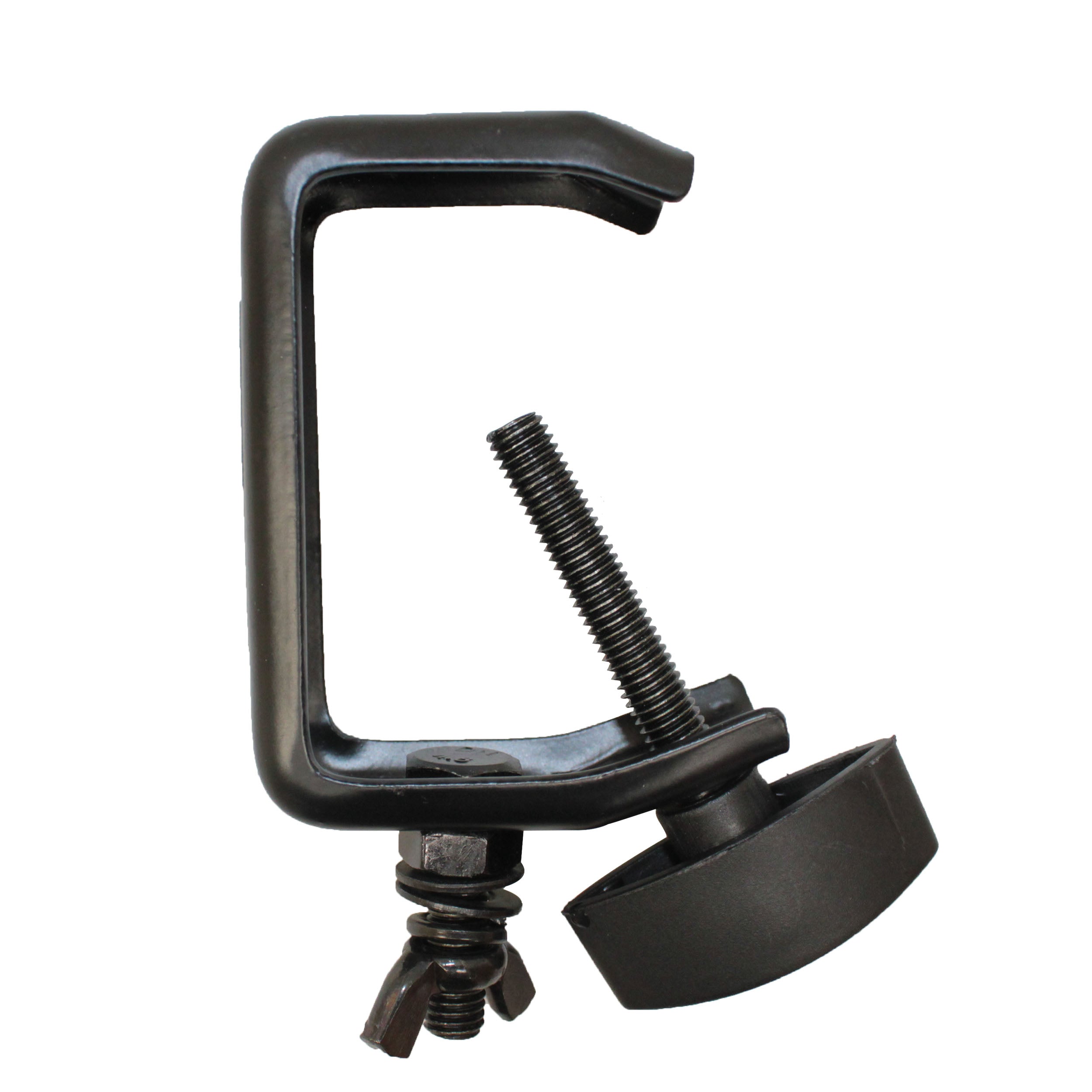 ProX Light Duty Aluminum C Style M10 Clamp with Flat Thumbscrew for 2" Truss Tube Capacity 45 lbs Black Finish