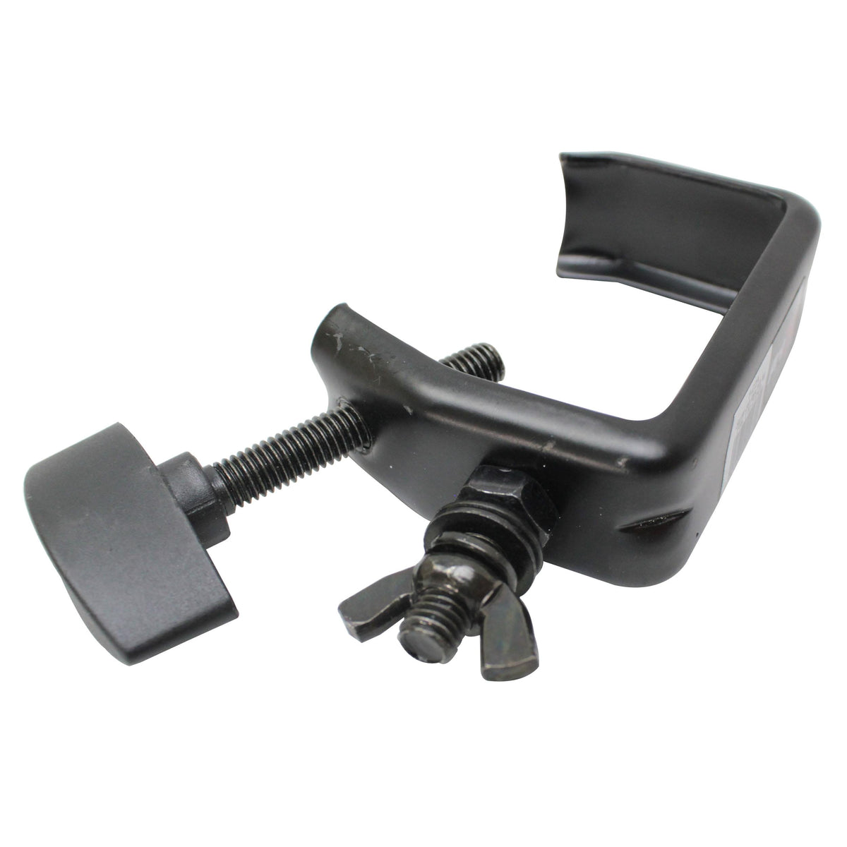 ProX Light Duty Aluminum C Style M10 Clamp with Flat Thumbscrew for 2" Truss Tube Capacity 45 lbs Black Finish.