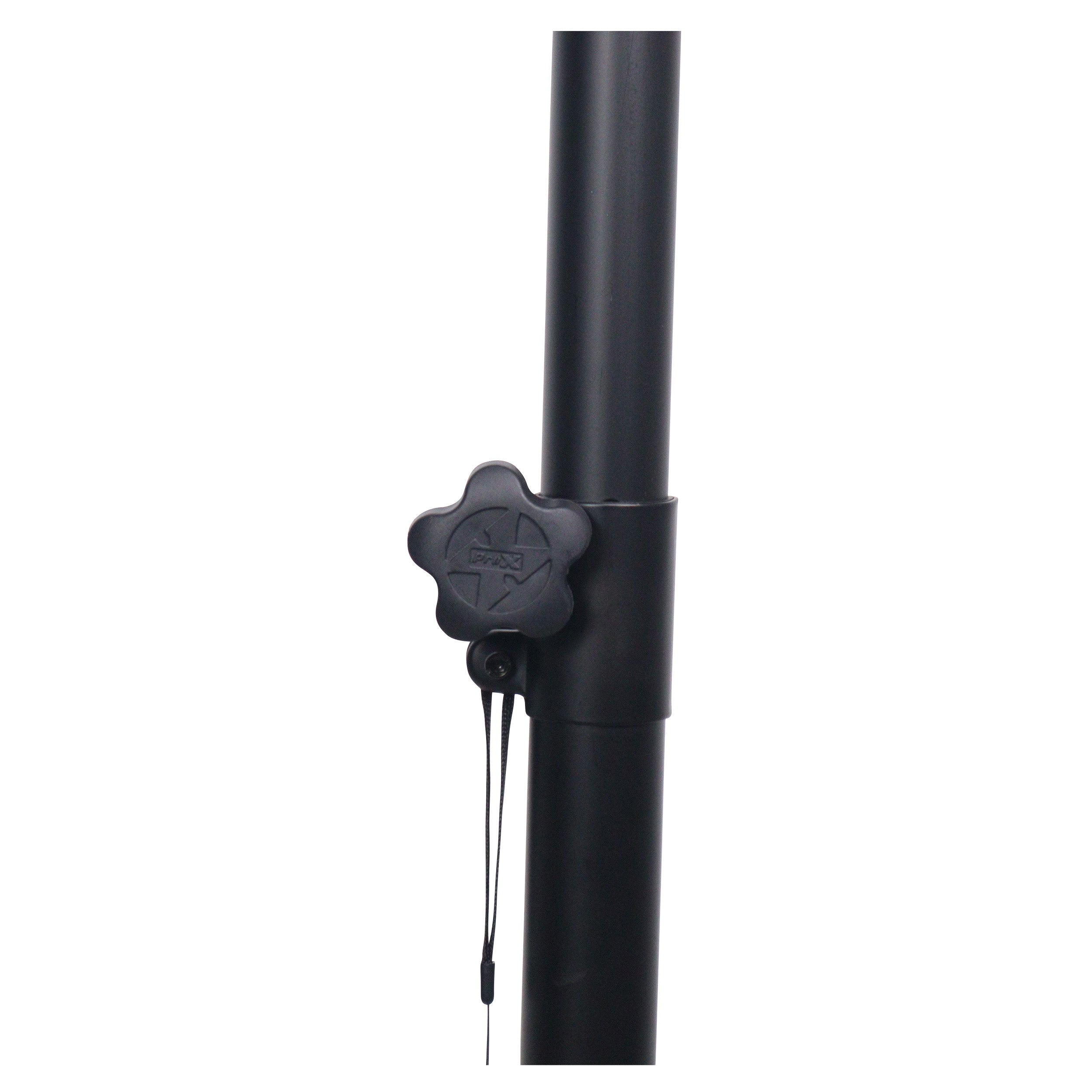 ProX Height Adjustable DJ Lighting Stand with (2) Side Bars – adjusts up to 12 Ft Height