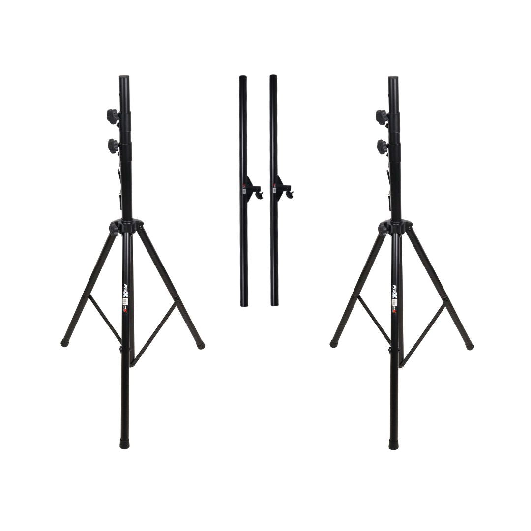 ProX 12 Ft Height Adjustable DJ Lighting Stand with (3) I-beam Sections – adjusts up to 12'H x 15'W
