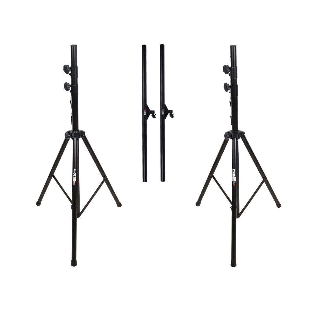 ProX 12 Ft Height Adjustable DJ Lighting Stand with (3) I-beam Sections – adjusts up to 12'H x 15'W.
