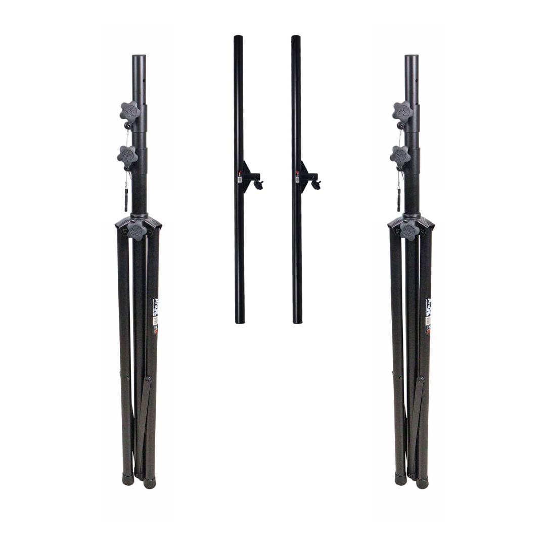 ProX 12 Ft Height Adjustable DJ Lighting Stand with (3) I-beam Sections – adjusts up to 12'H x 15'W.
