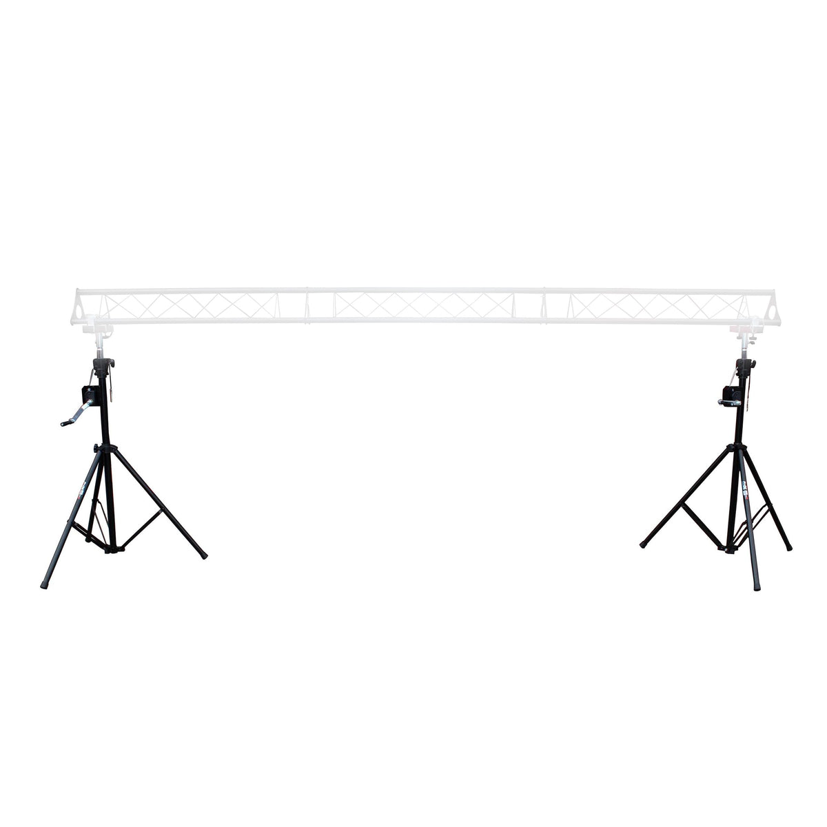 ProX Set of (2) 8.5 Ft Crank Stands with T-Bars Supports Triangle Truss Segments for Stage and DJ Lighting.